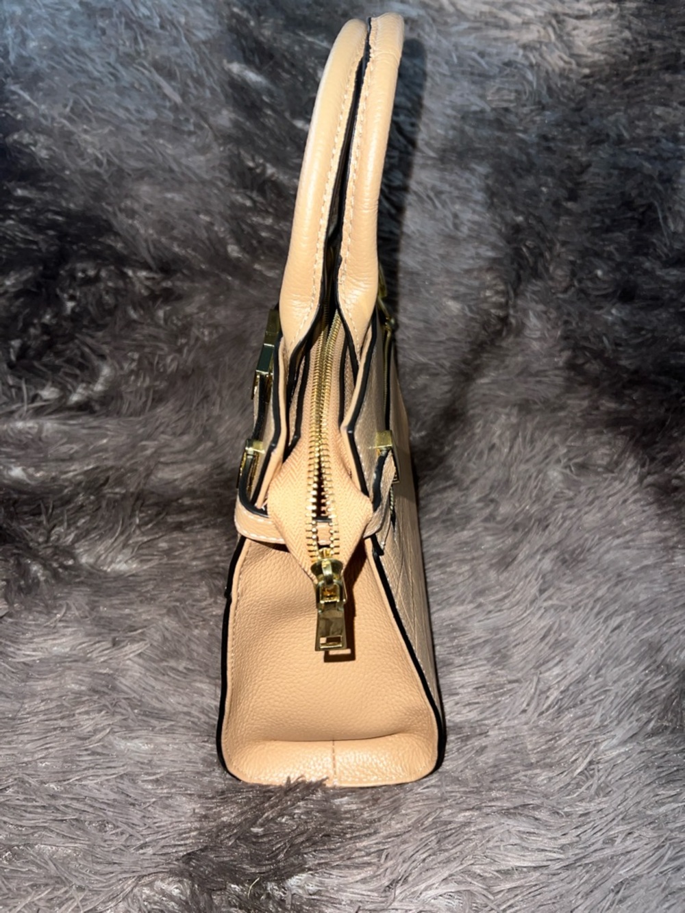 Textured Pattern Convertible Satchel Bag - Picture 6 of 10